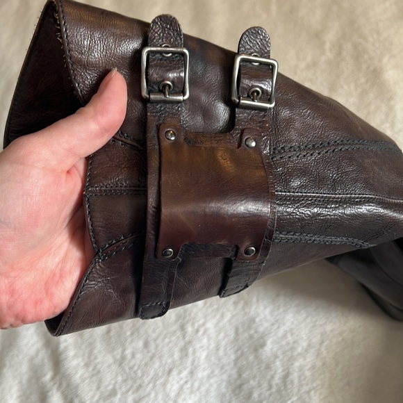 Brown Italian leather boots size 9 - Picture 3 of 7